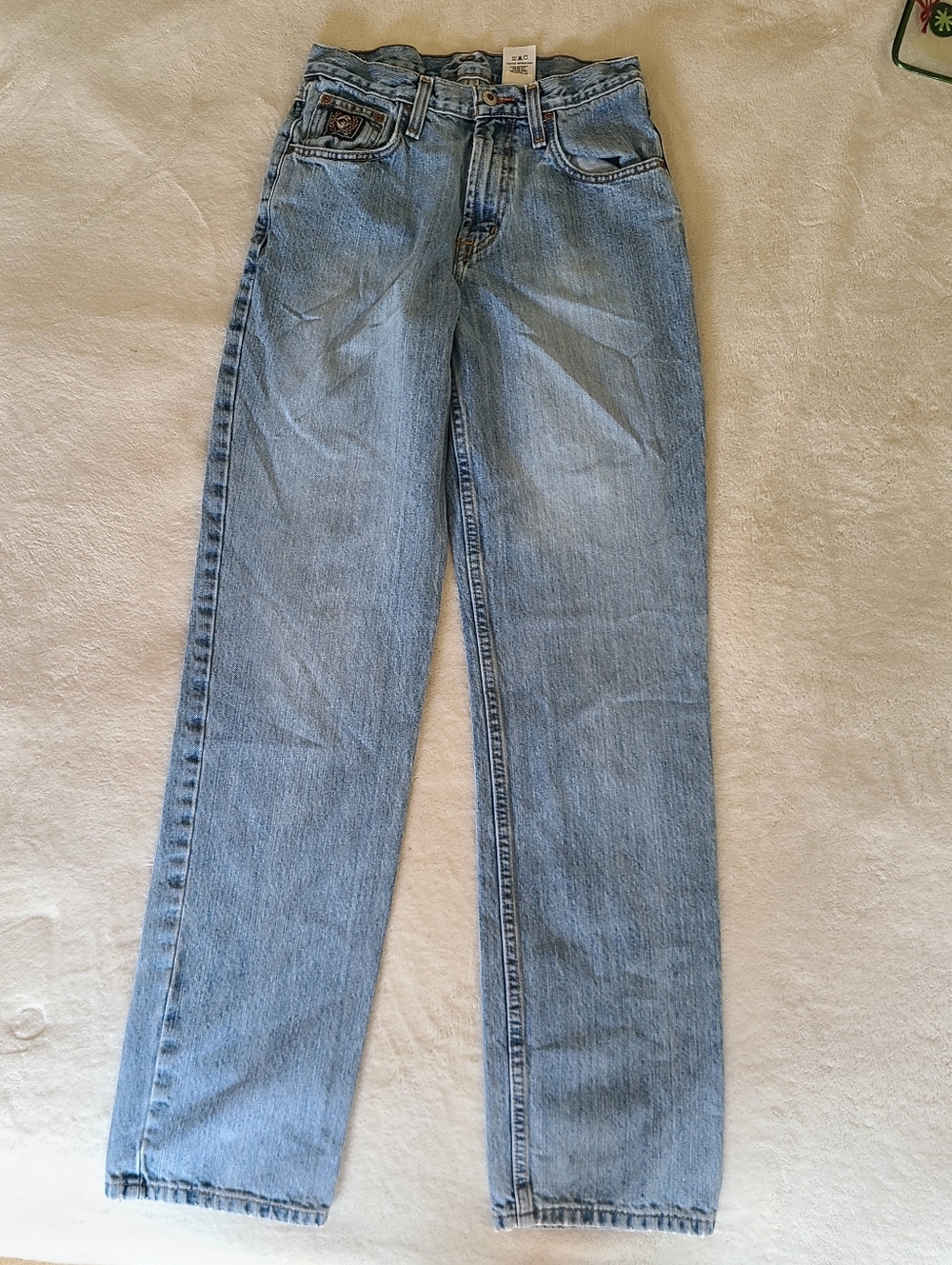 Cinch Mens Light Blue Denim Jeans Black Label Size 28 x 34
